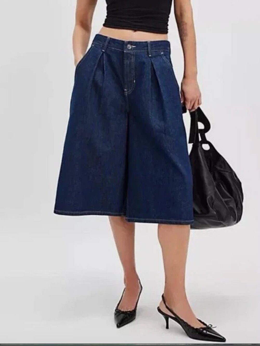 NWT Free people Dark Blue Denim Shorts